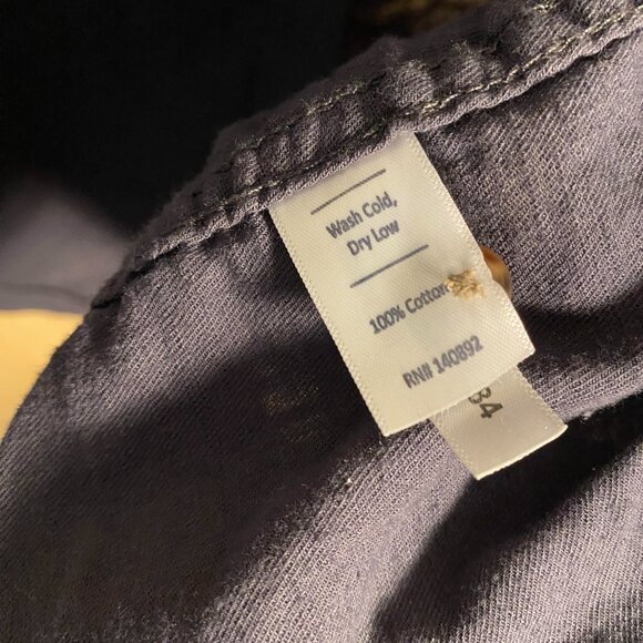 Marine Layer Medium Embroidered Flower Button Down Top Navy - Picture 4 of 5